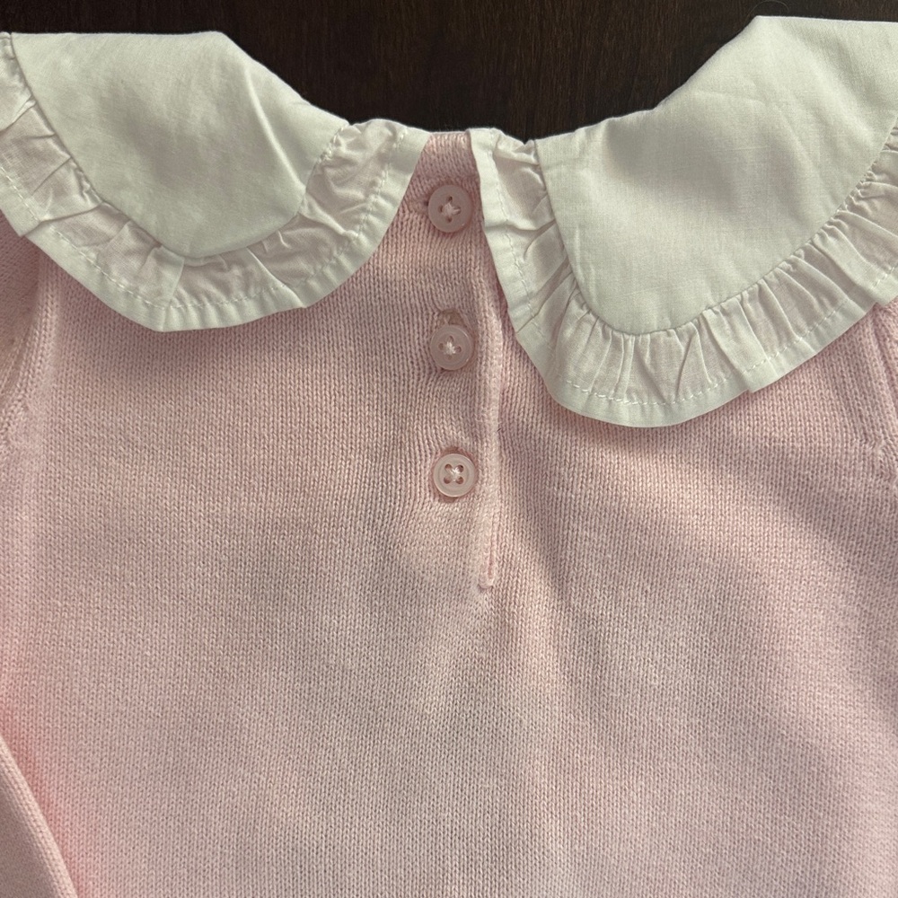 Janie and Jack Pink Sweater with Bunny Design - Picture 5 of 9